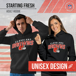 Cleveland Browns NFL Adult Unisex Starting Fresh Ultra Soft Fleece Hooded Sweatshirt - Black