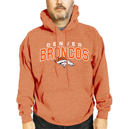 Denver Broncos NFL Adult Unisex Starting Fresh Ultra Soft Fleece Hooded Sweatshirt - Orange