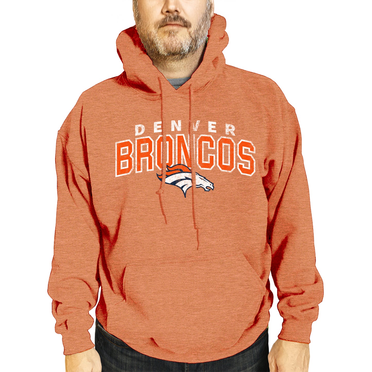 Denver Broncos NFL Adult Unisex Starting Fresh Ultra Soft Fleece Hooded Sweatshirt - Orange