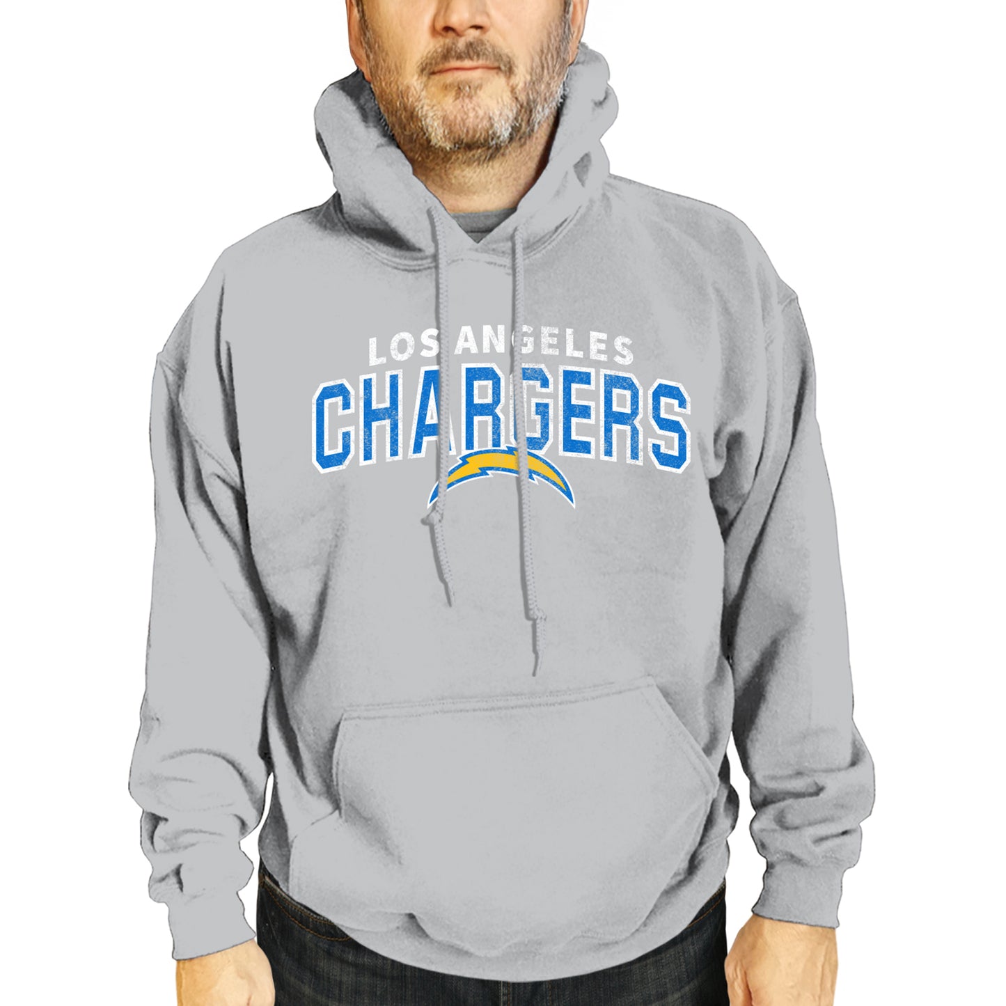 Los Angeles Chargers NFL Adult Unisex Starting Fresh Ultra Soft Fleece Hooded Sweatshirt - White