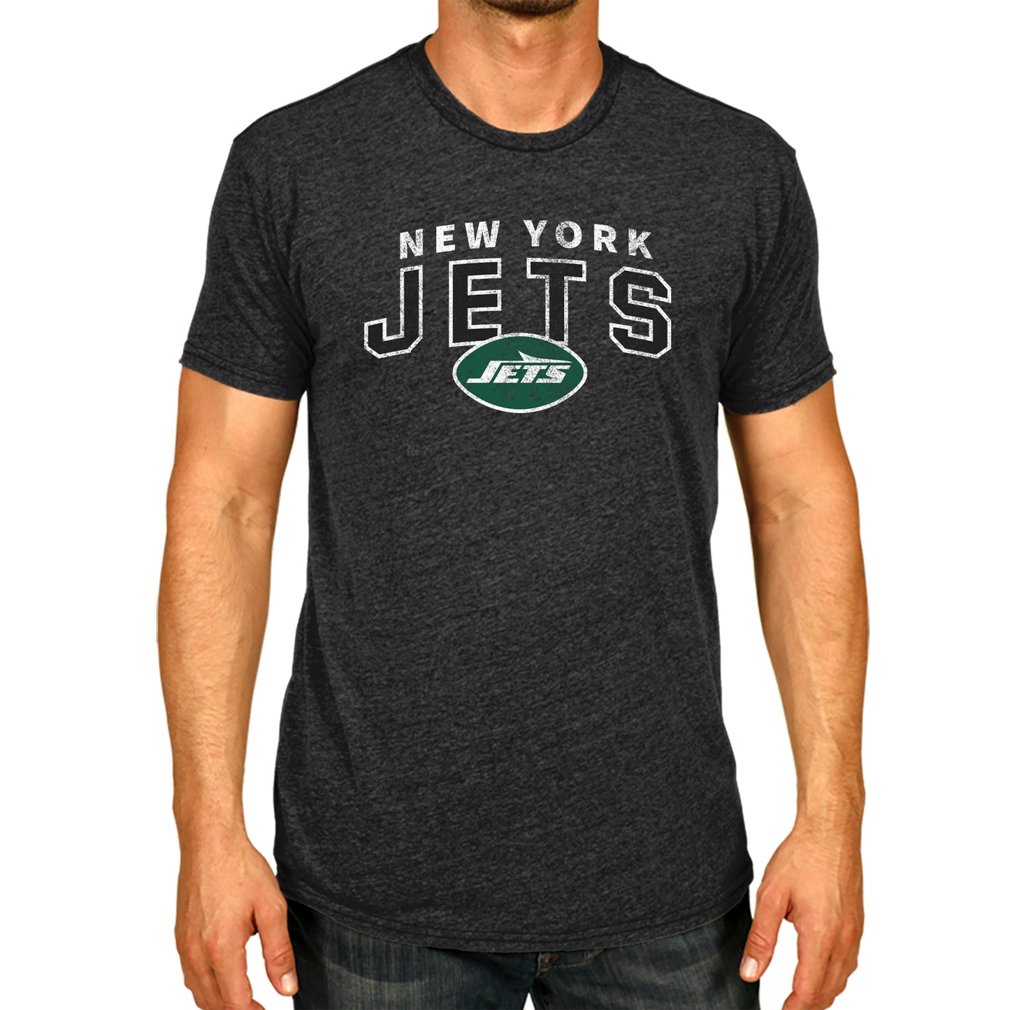 New York Jets NFL Starting Fresh Short Sleeve Heather T-Shirt - Black