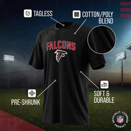 Atlanta Falcons NFL Youth Home Team Tee- Youth Pro Football T-Shirt For Boys & Girls Kids clothes - Black