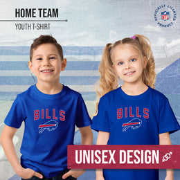 Buffalo Bills NFL Youth Home Team Tee- Youth Pro Football T-Shirt For Boys & Girls Kids clothes - Royal