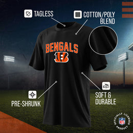 Cincinnati Bengals NFL Youth Home Team Tee- Youth Pro Football T-Shirt For Boys & Girls Kids clothes - Black