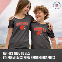 Cleveland Browns NFL Youth Home Team Tee- Youth Pro Football T-Shirt For Boys & Girls Kids clothes - Sport Gray