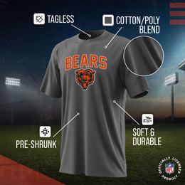 Chicago Bears NFL Youth Home Team Tee- Youth Pro Football T-Shirt For Boys & Girls Kids clothes - Sport Gray