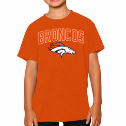 Denver Broncos NFL Youth Home Team Tee- Youth Pro Football T-Shirt For Boys & Girls Kids clothes - Orange