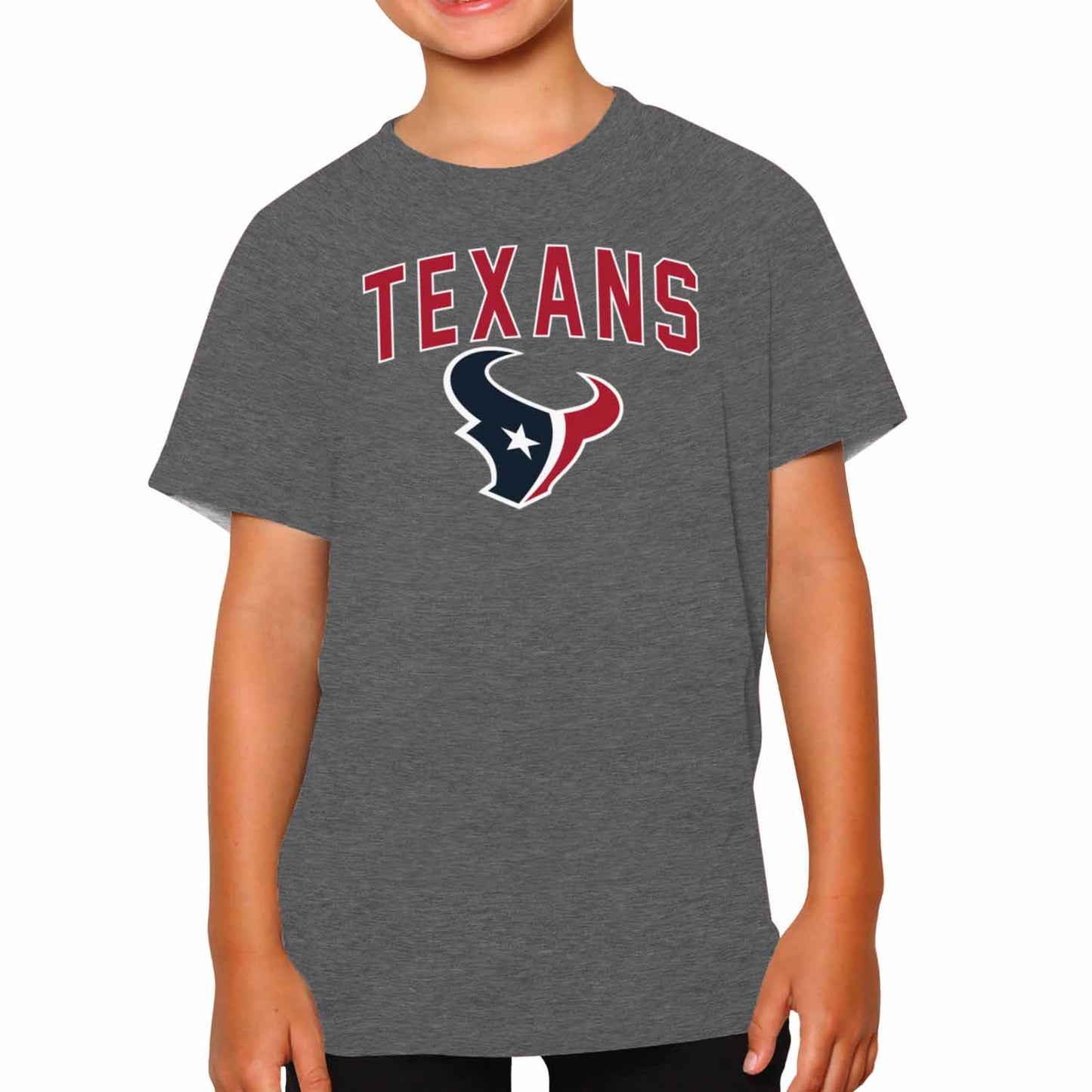 Houston Texans NFL Youth Home Team Tee- Youth Pro Football T-Shirt For Boys & Girls Kids clothes - Sport Gray