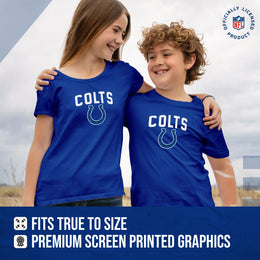 Indianapolis Colts NFL Youth Home Team Tee- Youth Pro Football T-Shirt For Boys & Girls Kids clothes - Royal