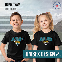 Jacksonville Jaguars NFL Youth Home Team Tee- Youth Pro Football T-Shirt For Boys & Girls Kids clothes - Black