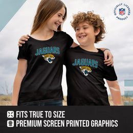 Jacksonville Jaguars NFL Youth Home Team Tee- Youth Pro Football T-Shirt For Boys & Girls Kids clothes - Black