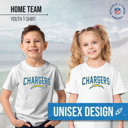 Los Angeles Chargers NFL Youth Home Team Tee- Youth Pro Football T-Shirt For Boys & Girls Kids clothes - White