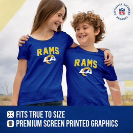 Los Angeles Rams NFL Youth Home Team Tee- Youth Pro Football T-Shirt For Boys & Girls Kids clothes - Royal