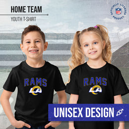 Los Angeles Rams NFL Youth Home Team Tee- Youth Pro Football T-Shirt For Boys & Girls Kids clothes - Black