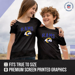Los Angeles Rams NFL Youth Home Team Tee- Youth Pro Football T-Shirt For Boys & Girls Kids clothes - Black