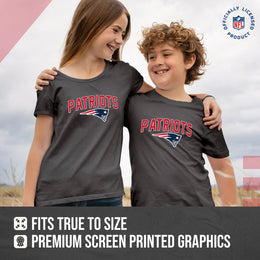 New England Patriots NFL Youth Home Team Tee- Youth Pro Football T-Shirt For Boys & Girls Kids clothes - Sport Gray