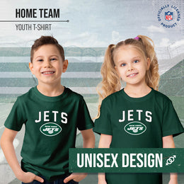 New York Jets NFL Youth Home Team Tee- Youth Pro Football T-Shirt For Boys & Girls Kids clothes - Green