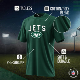 New York Jets NFL Youth Home Team Tee- Youth Pro Football T-Shirt For Boys & Girls Kids clothes - Green