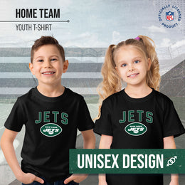 New York Jets NFL Youth Home Team Tee- Youth Pro Football T-Shirt For Boys & Girls Kids clothes - Black