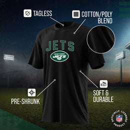 New York Jets NFL Youth Home Team Tee- Youth Pro Football T-Shirt For Boys & Girls Kids clothes - Black