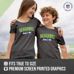 Seattle Seahawks NFL Youth Home Team Tee- Youth Pro Football T-Shirt For Boys & Girls Kids clothes - Sport Gray