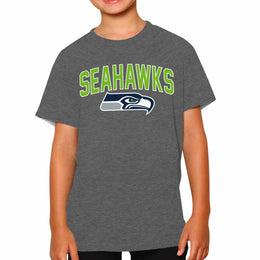 Seattle Seahawks NFL Youth Home Team Tee- Youth Pro Football T-Shirt For Boys & Girls Kids clothes - Sport Gray