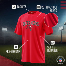 Tampa Bay Buccaneers NFL Youth Home Team Tee- Youth Pro Football T-Shirt For Boys & Girls Kids clothes - Red
