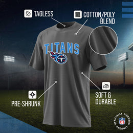 Tennessee Titans NFL Youth Home Team Tee- Youth Pro Football T-Shirt For Boys & Girls Kids clothes - Sport Gray