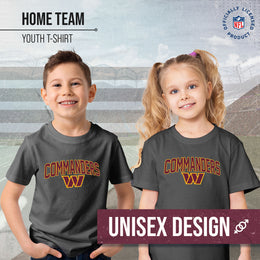 Washington Commanders NFL Youth Home Team Tee- Youth Pro Football T-Shirt For Boys & Girls Kids clothes - Sport Gray