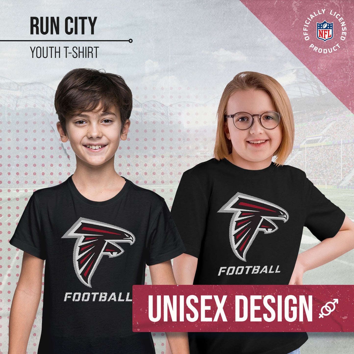 Atlanta Falcons NFL Youth Run City Tee - Black