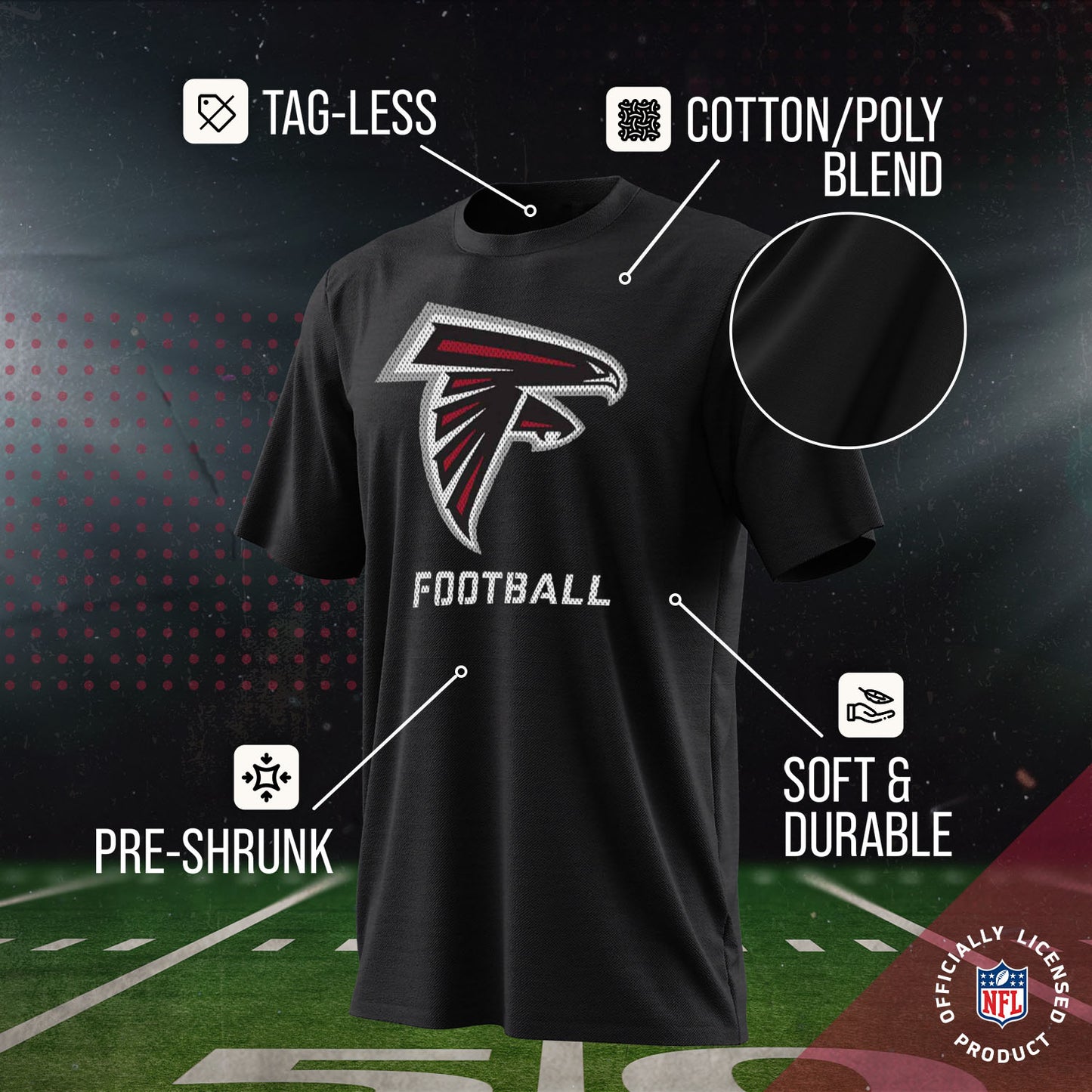 Atlanta Falcons NFL Youth Run City Tee - Black