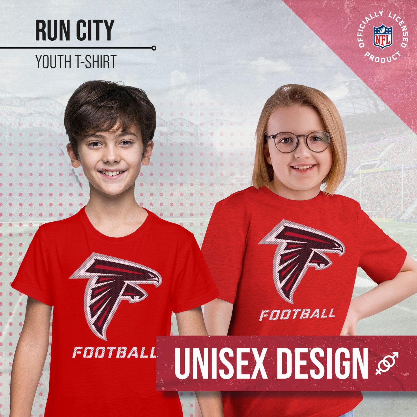 Atlanta Falcons NFL Youth Run City Tee - Red