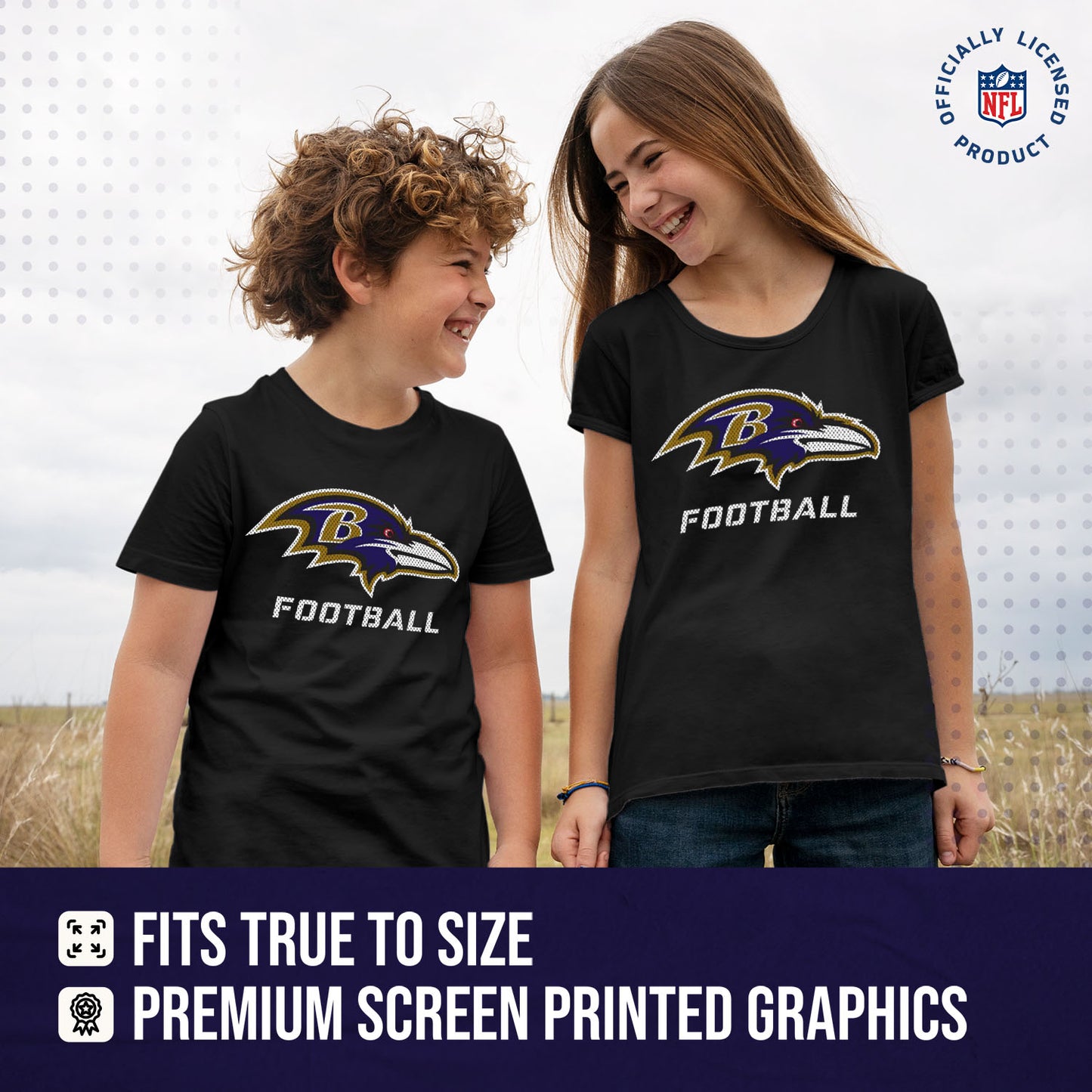 Baltimore Ravens NFL Youth Run City Tee - Black