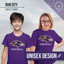 Baltimore Ravens NFL Youth Run City Tee - Purple