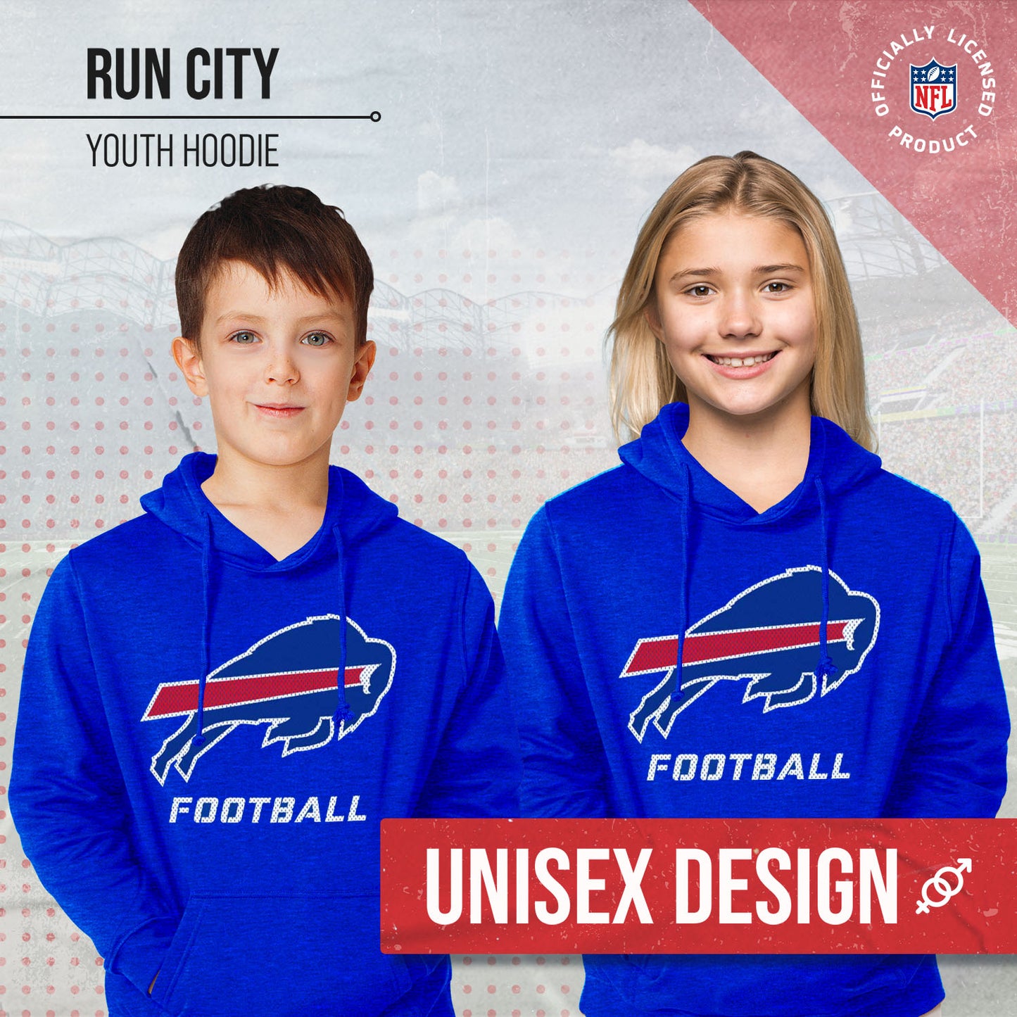 Buffalo Bills NFL Youth Run City Tee - Royal