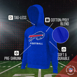 Buffalo Bills NFL Youth Run City Hoodie- Kids Pro Football Pullover Sweatshirt- Officially Licensed - Royal