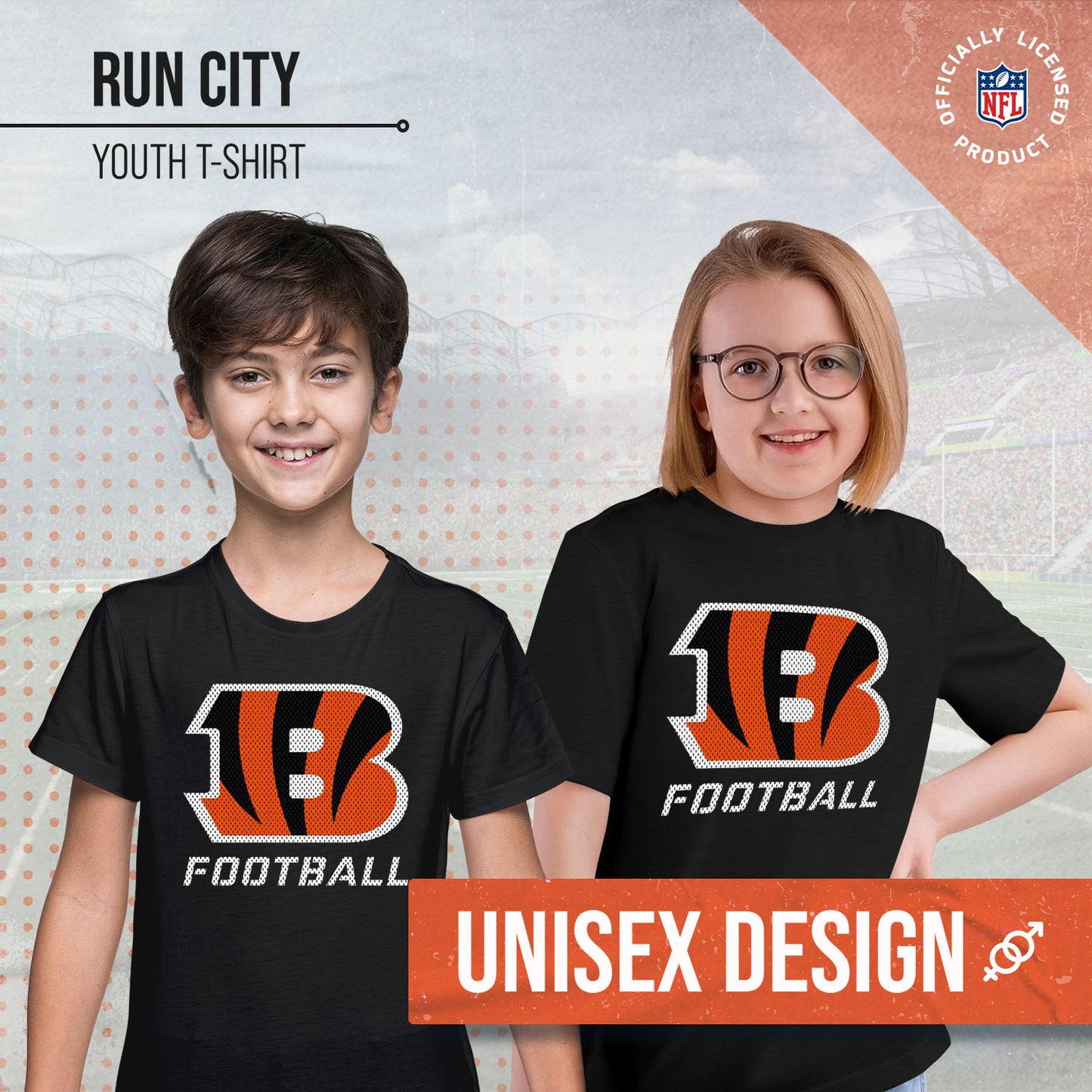 Cincinnati Bengals NFL Youth Run City Tee - Black