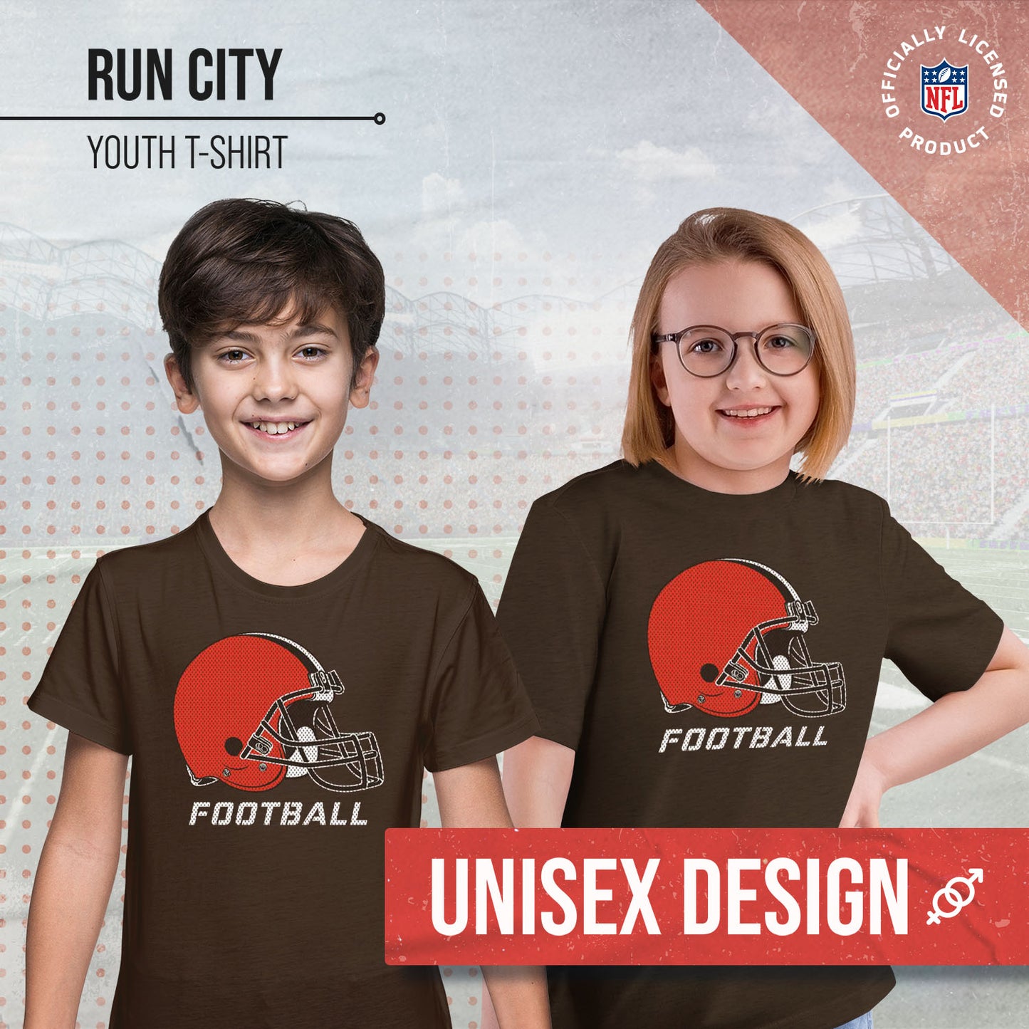 Cleveland Browns NFL Youth Run City Tee - Brown