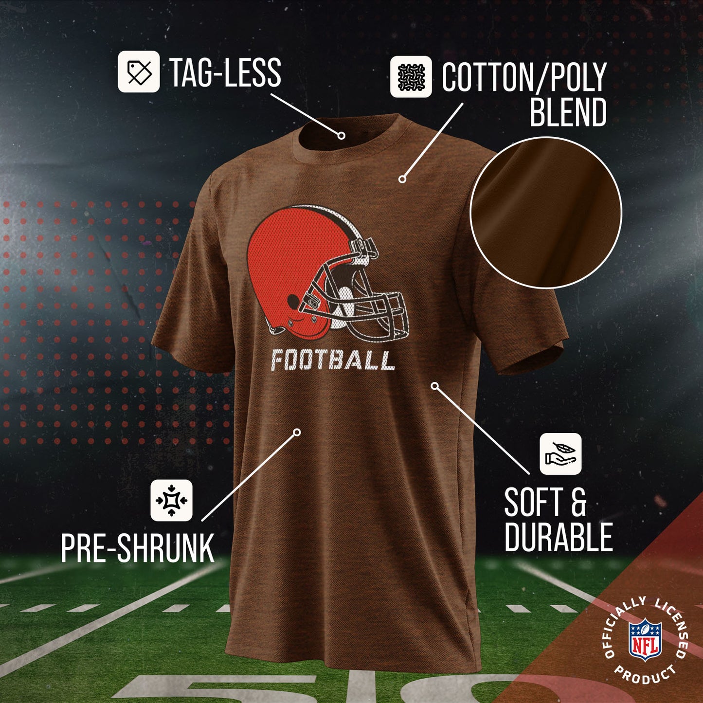 Cleveland Browns NFL Youth Run City Tee - Brown