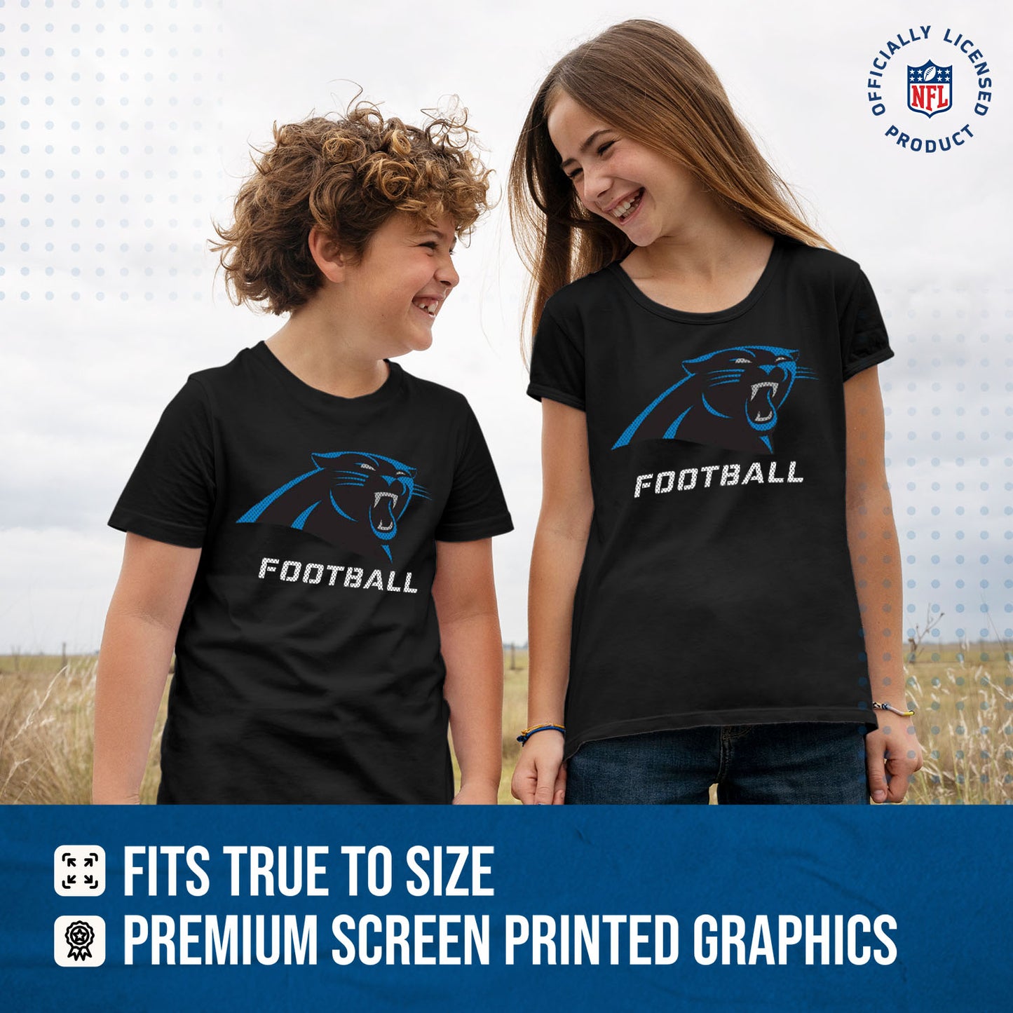 Carolina Panthers NFL Youth Run City Tee - Black