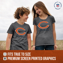Chicago Bears NFL Youth Run City Tee - Sport Gray