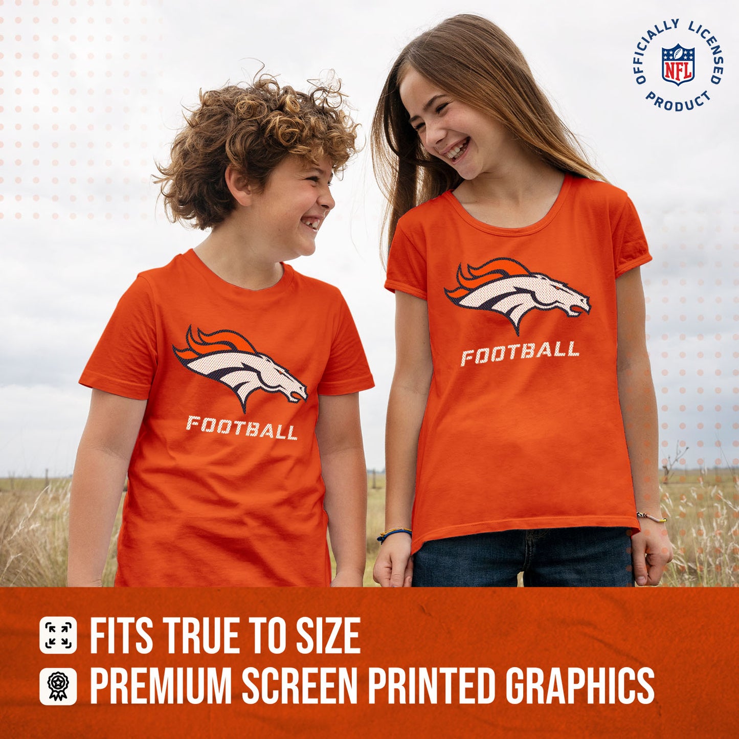 Denver Broncos NFL Youth Run City Tee - Orange