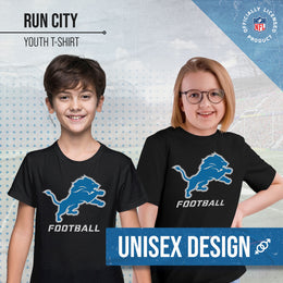 Detroit Lions NFL Youth Run City Tee - Black