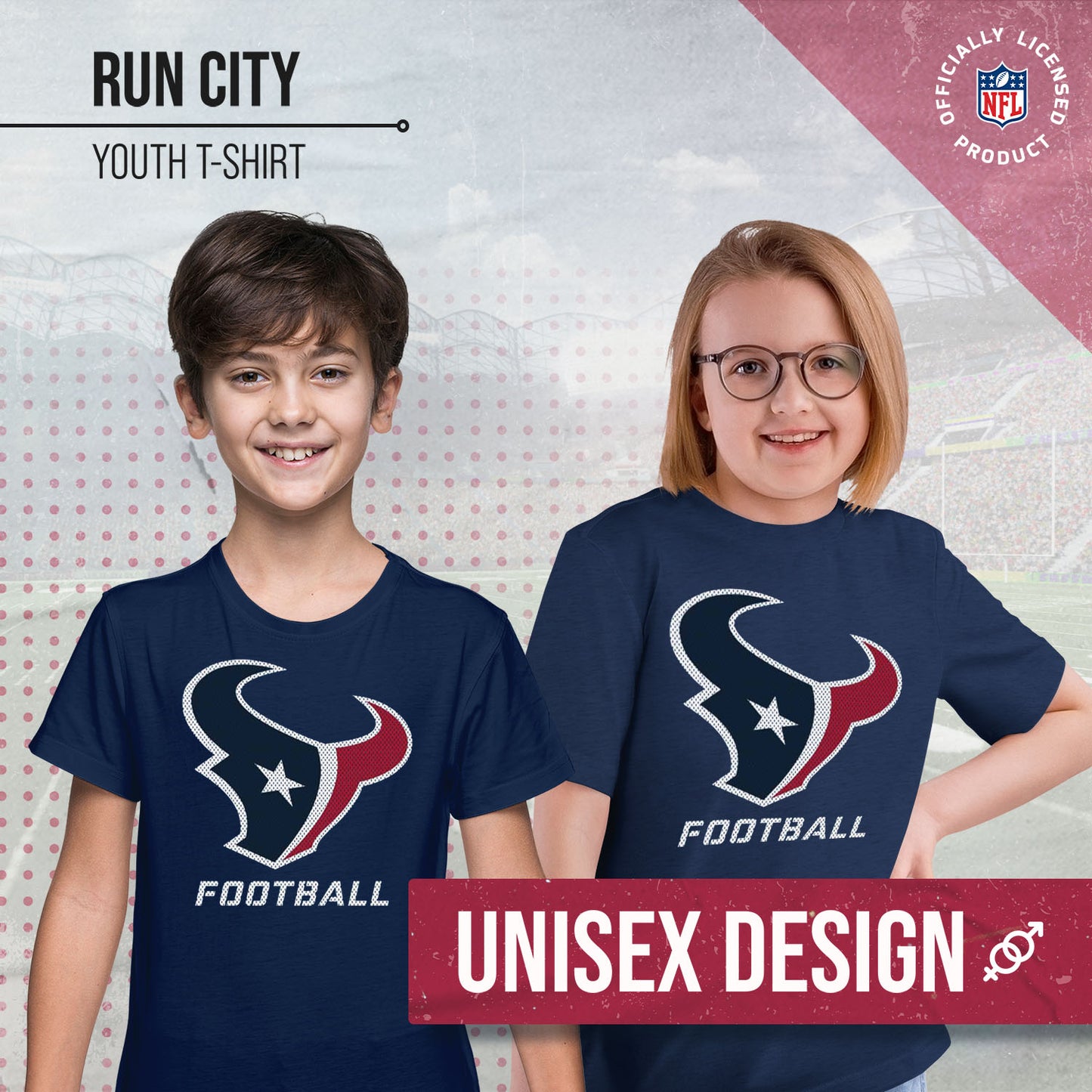 Houston Texans NFL Youth Run City Tee - Navy