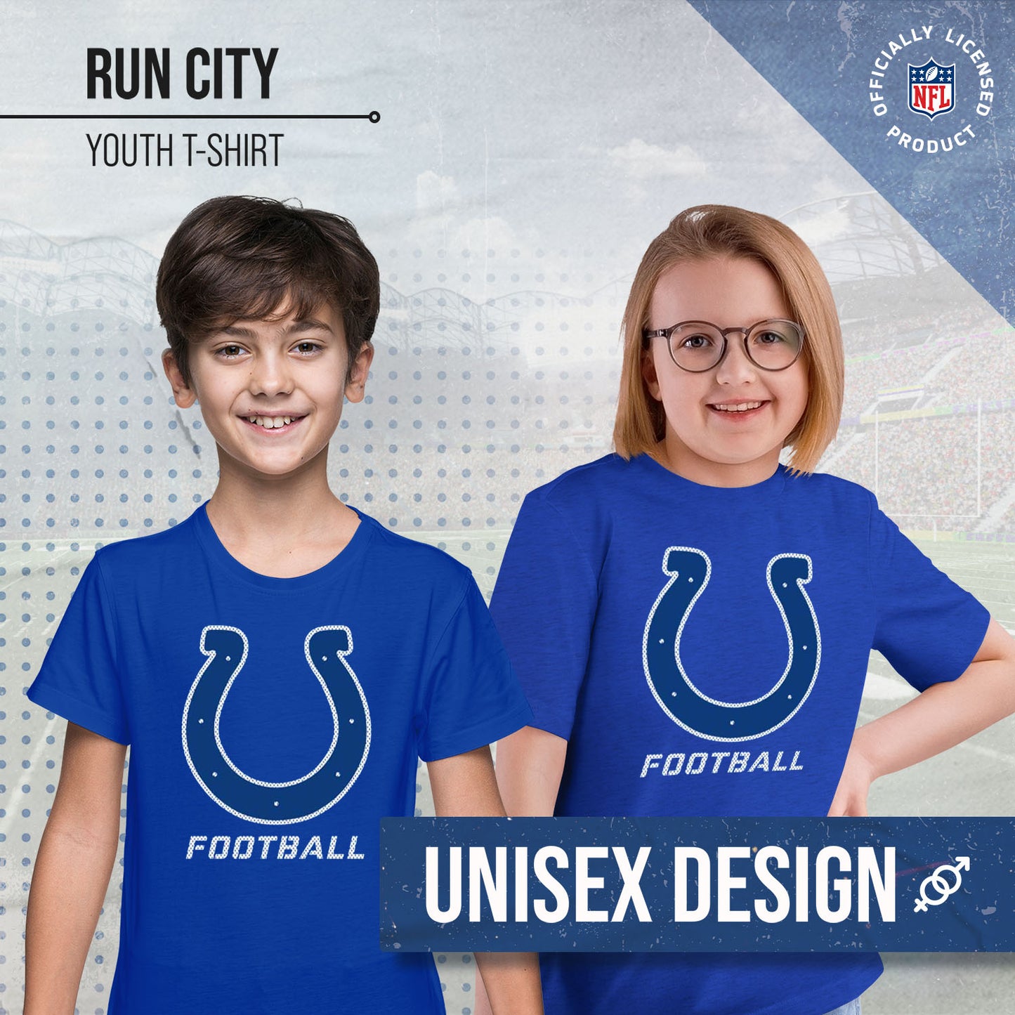 Indianapolis Colts NFL Youth Run City Tee - Royal