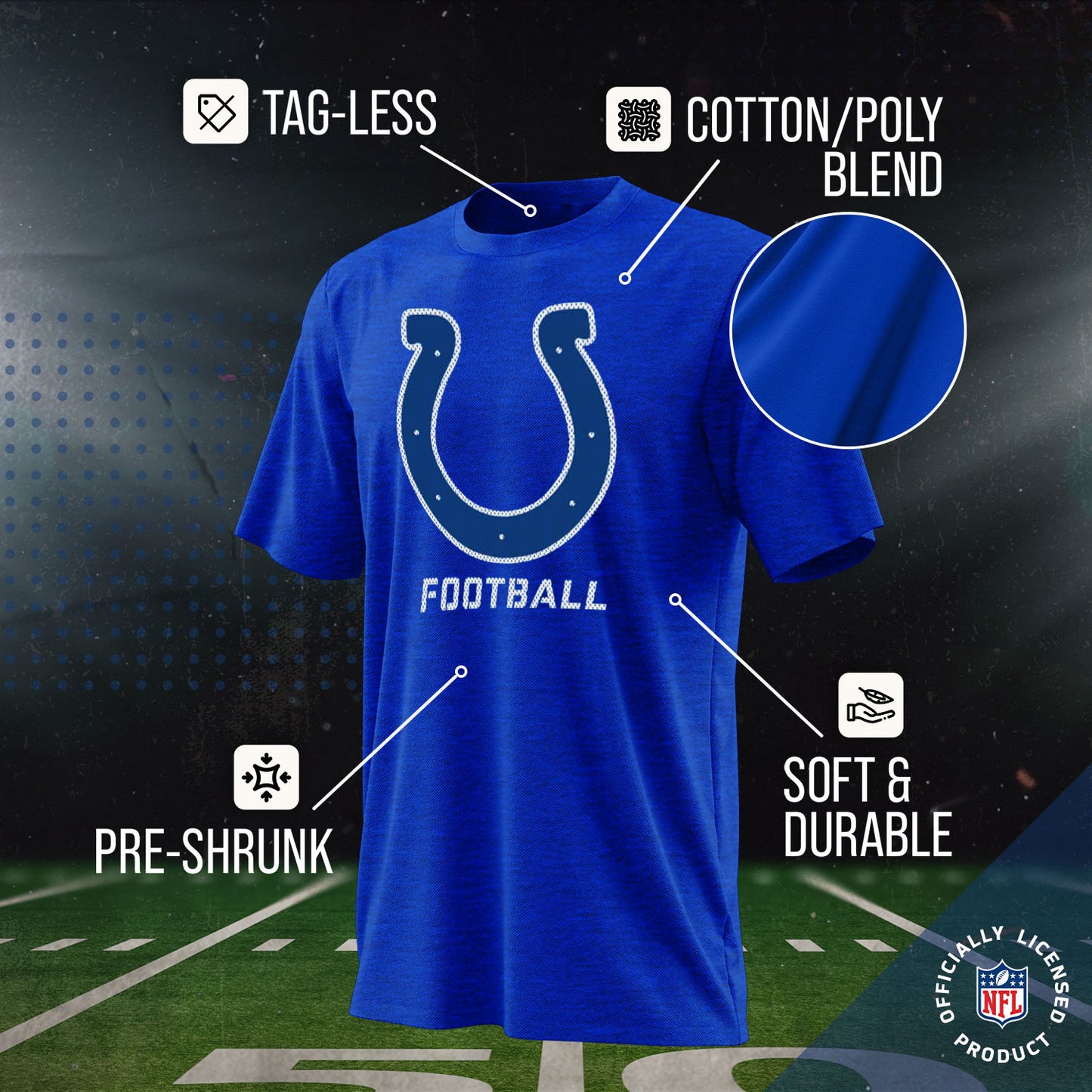 Indianapolis Colts NFL Youth Run City Tee - Royal