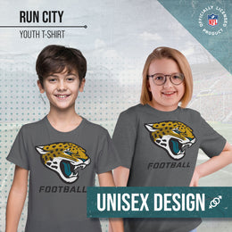 Jacksonville Jaguars NFL Youth Run City Tee - Sport Gray