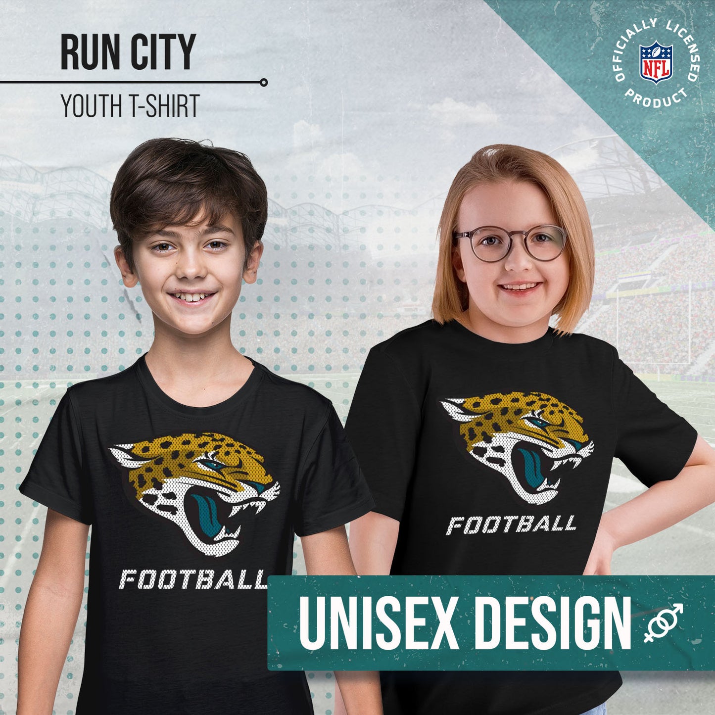 Jacksonville Jaguars NFL Youth Run City Tee - Black