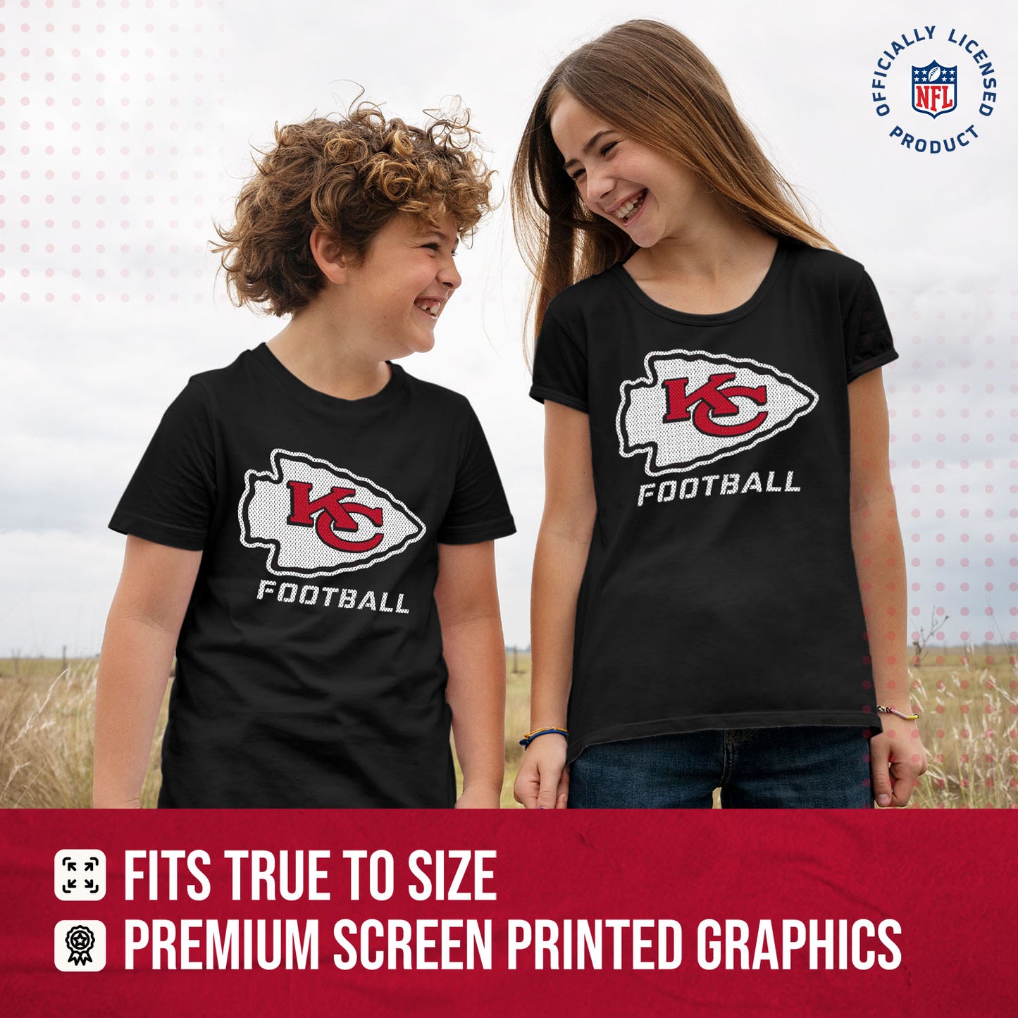 Kansas City Chiefs NFL Youth Run City Tee - Black