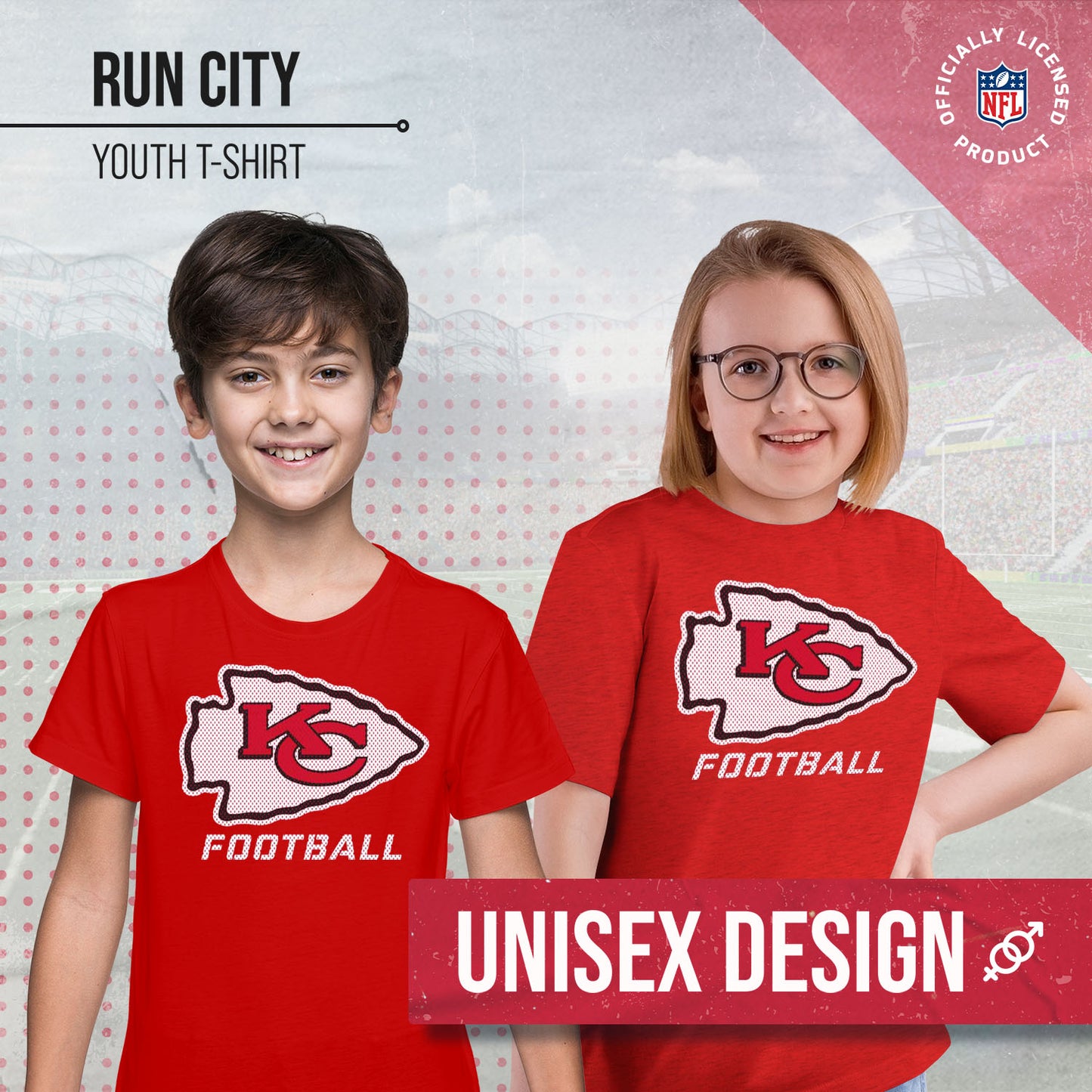 Kansas City Chiefs NFL Youth Run City Tee - Red
